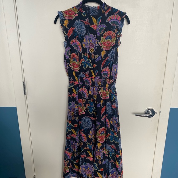 jCrew floral cinched waist midi dress - Picture 3 of 3